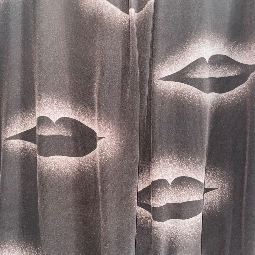 DRIES VAN NOTEN 100% Silk Brown Dreamy Lips Long Sleeve Blouse - Picture 4 of 12
